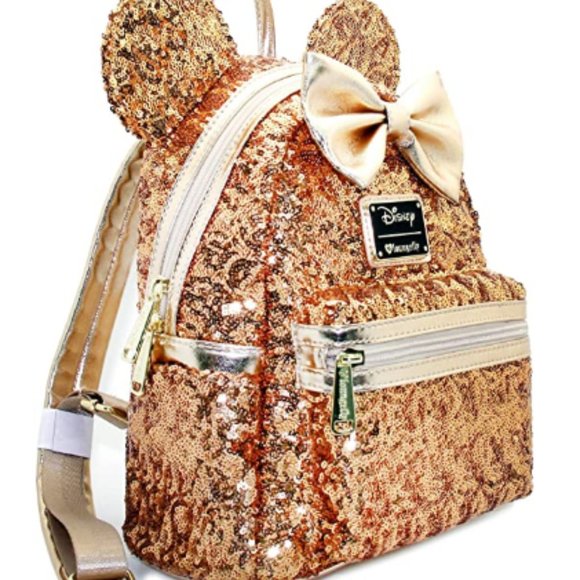 Minnie Mini Backpack with gold sequins main image 4